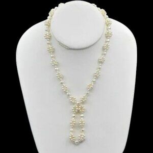 Faux Pearl & Aroura Borealis Choker